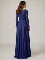 A-line Mother of the Bride Dress with Appliques