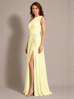 One-Shoulder Prom Dress with Slit