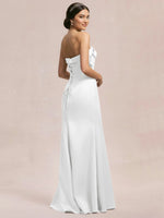 Satin Bow Accent Bridesmaid Dress 