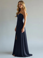 Sweetheart Bridesmaid Dress with Slit 