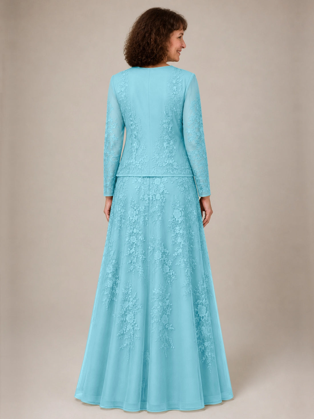 A-line Mother of the Bride Dress with Lace 