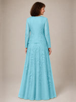 A-line Mother of the Bride Dress with Lace 