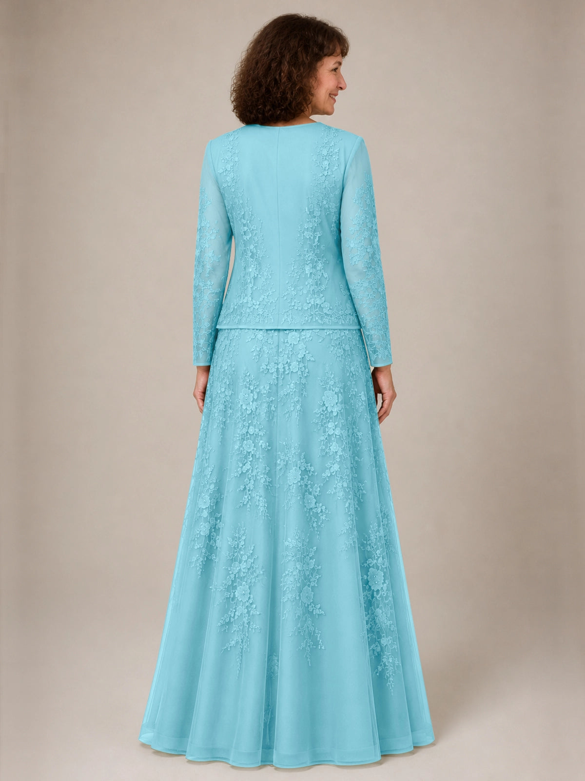 A-line Mother of the Bride Dress with Lace 