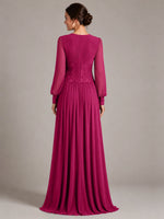 Chiffon Mother of the Bride Dress with Jewel Neckline 