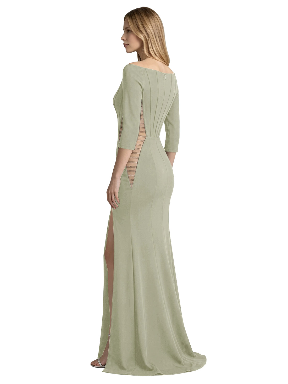 Side Cutout Slit Prom Dress 