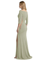 Side Cutout Slit Prom Dress 