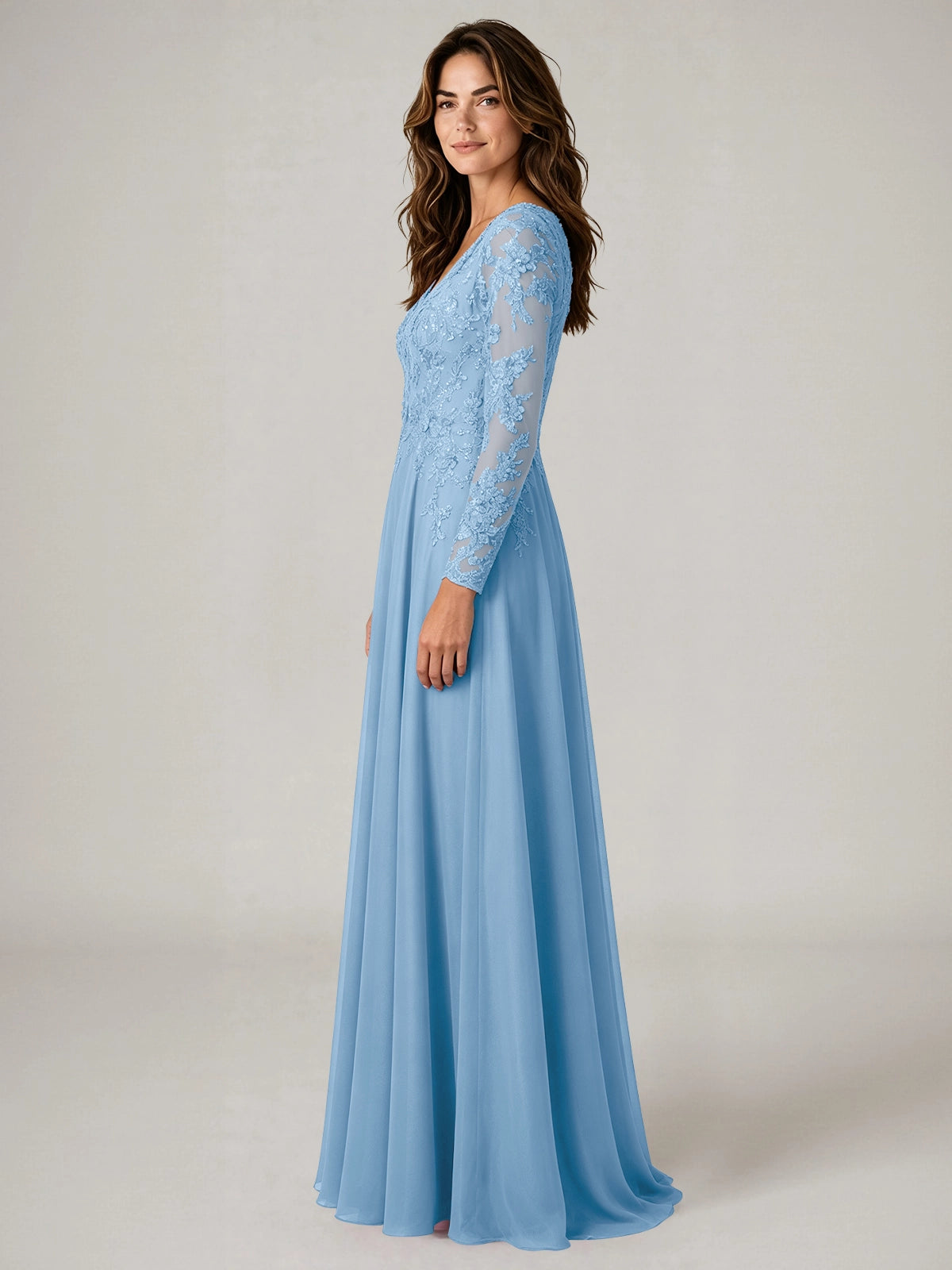 A-line Mother of the Bride Dress with Appliques