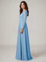 A-line Mother of the Bride Dress with Appliques