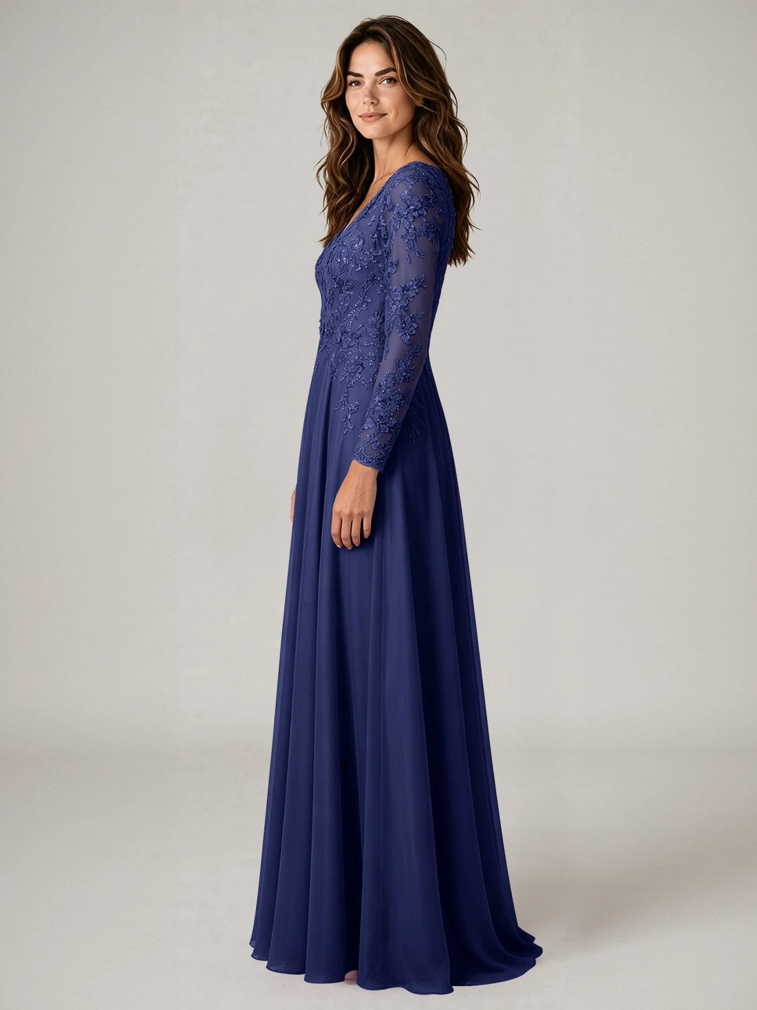 A-line Mother of the Bride Dress with Appliques