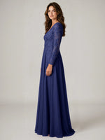 A-line Mother of the Bride Dress with Appliques