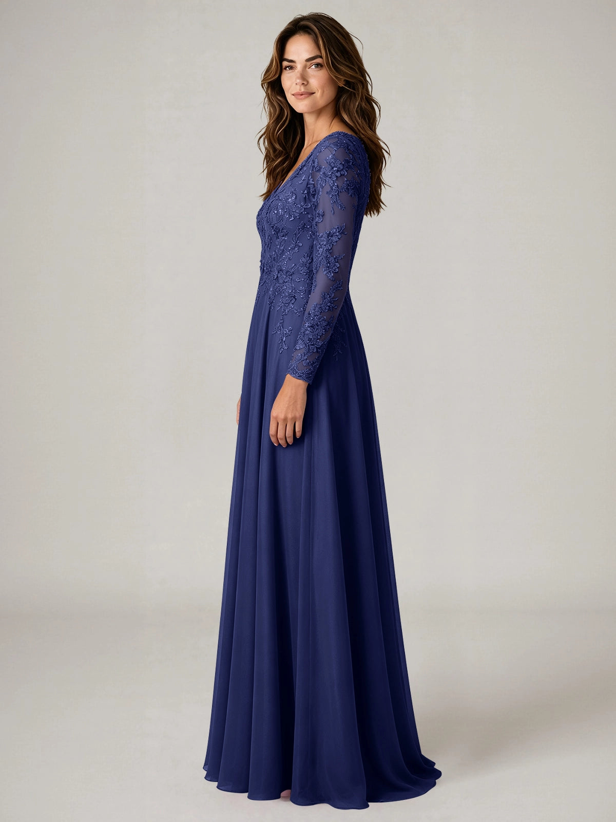 A-line Mother of the Bride Dress with Appliques