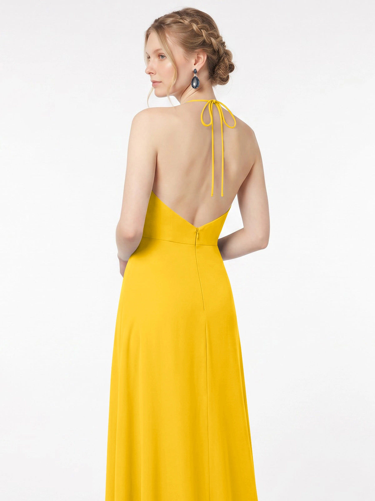 Chiffon Bridesmaid Dress with Halter 