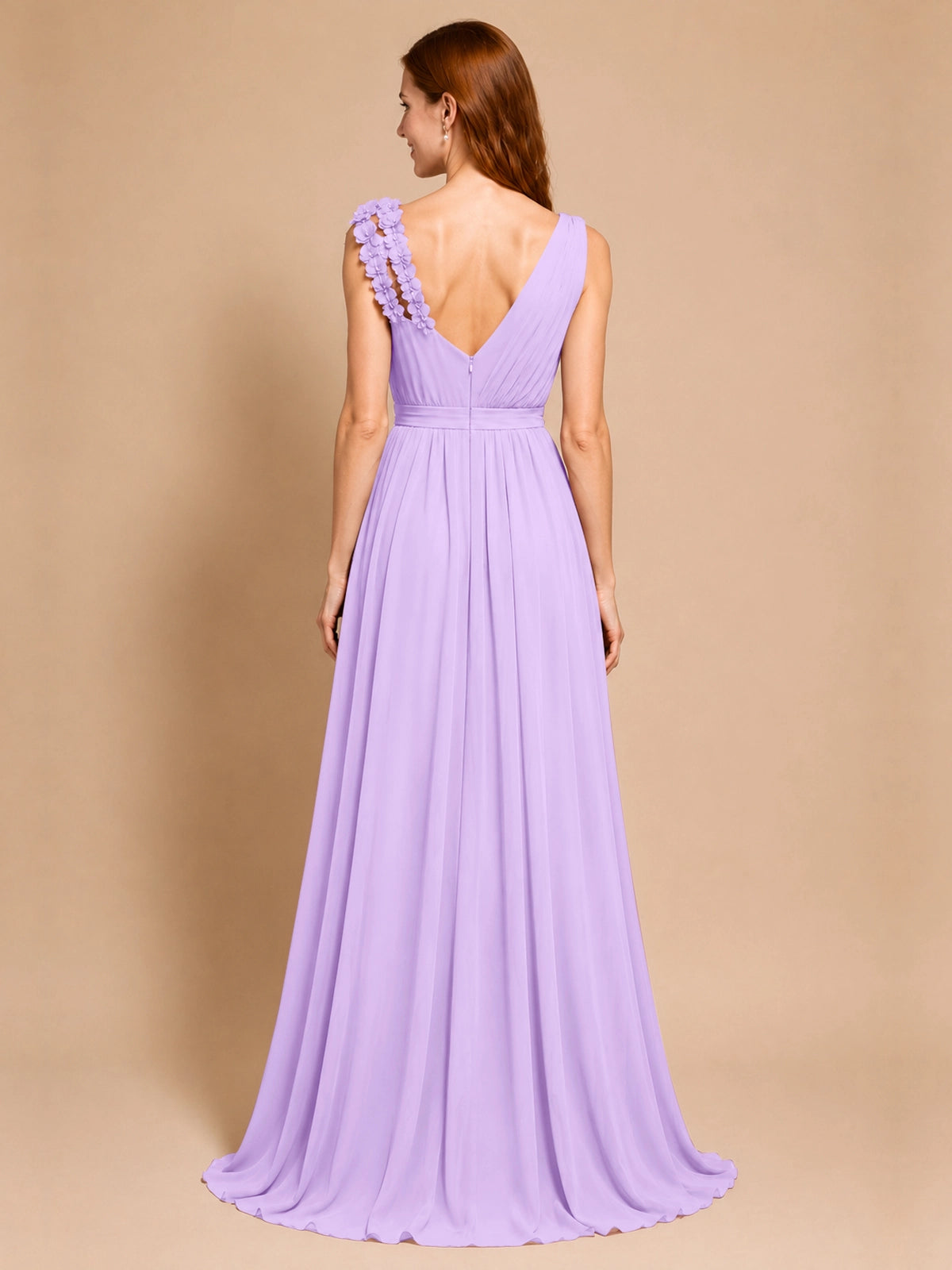 Chiffon Prom Dress with Appliques