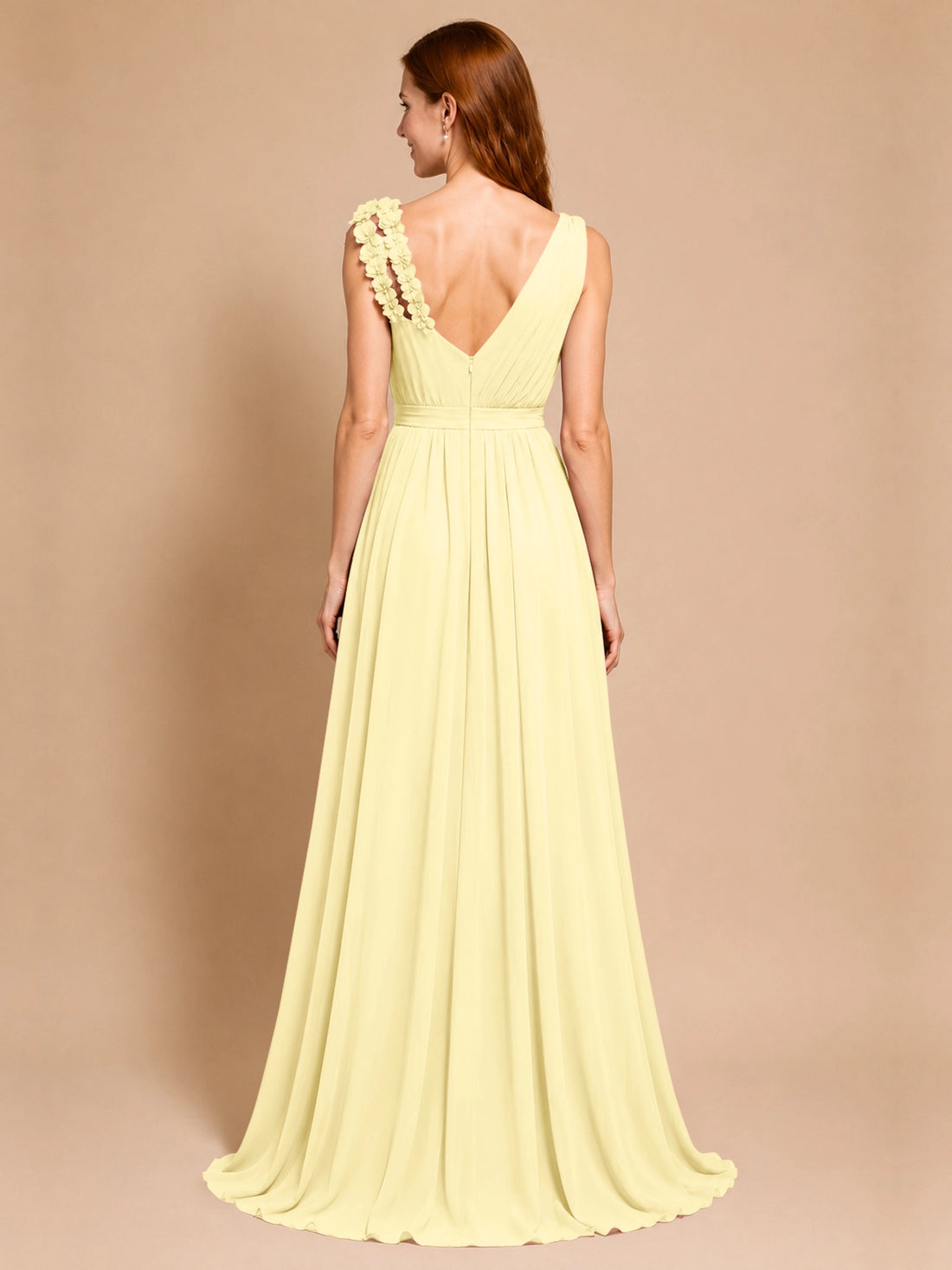 Chiffon Prom Dress with Appliques