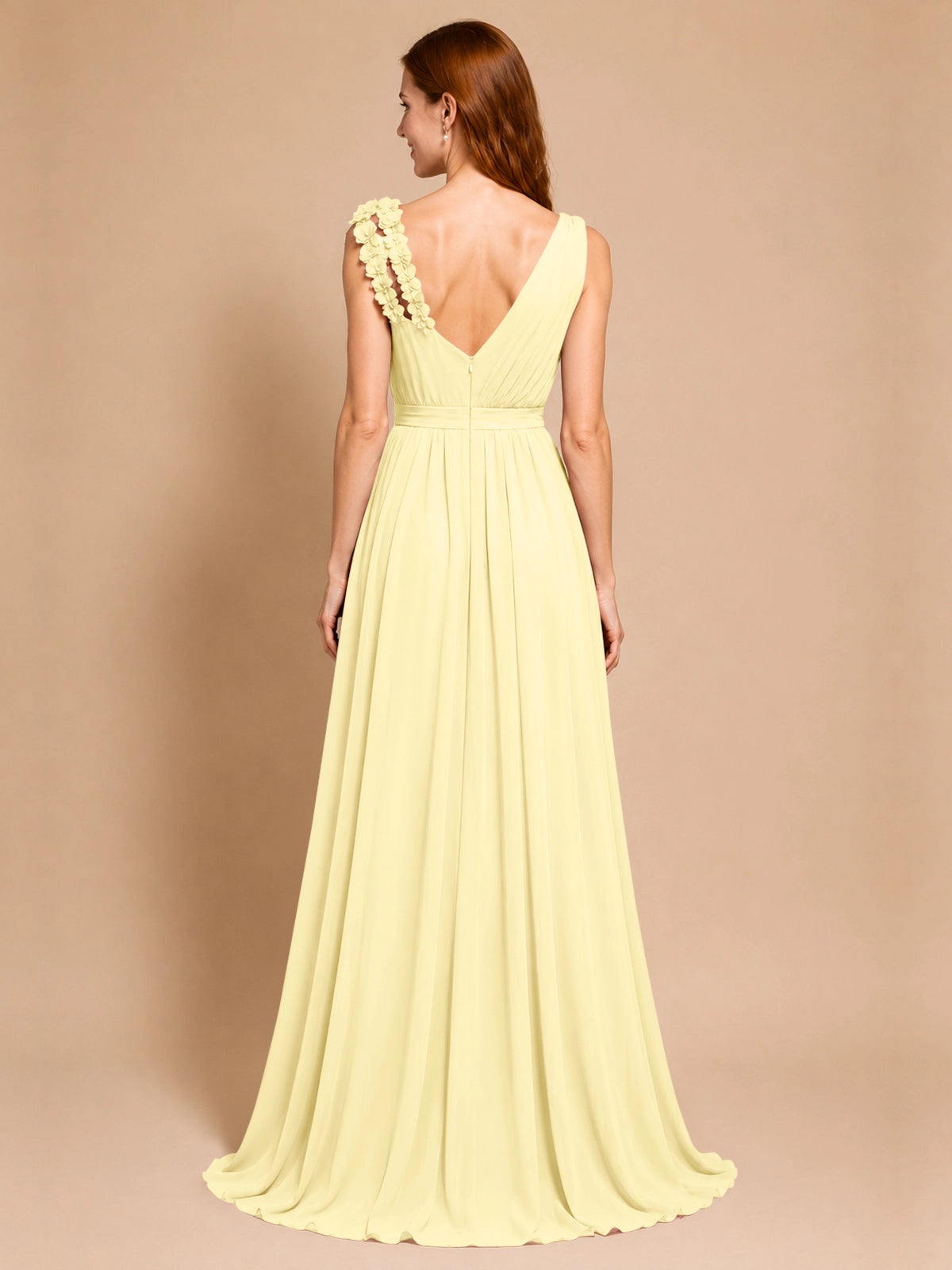 Chiffon Prom Dress with Appliques
