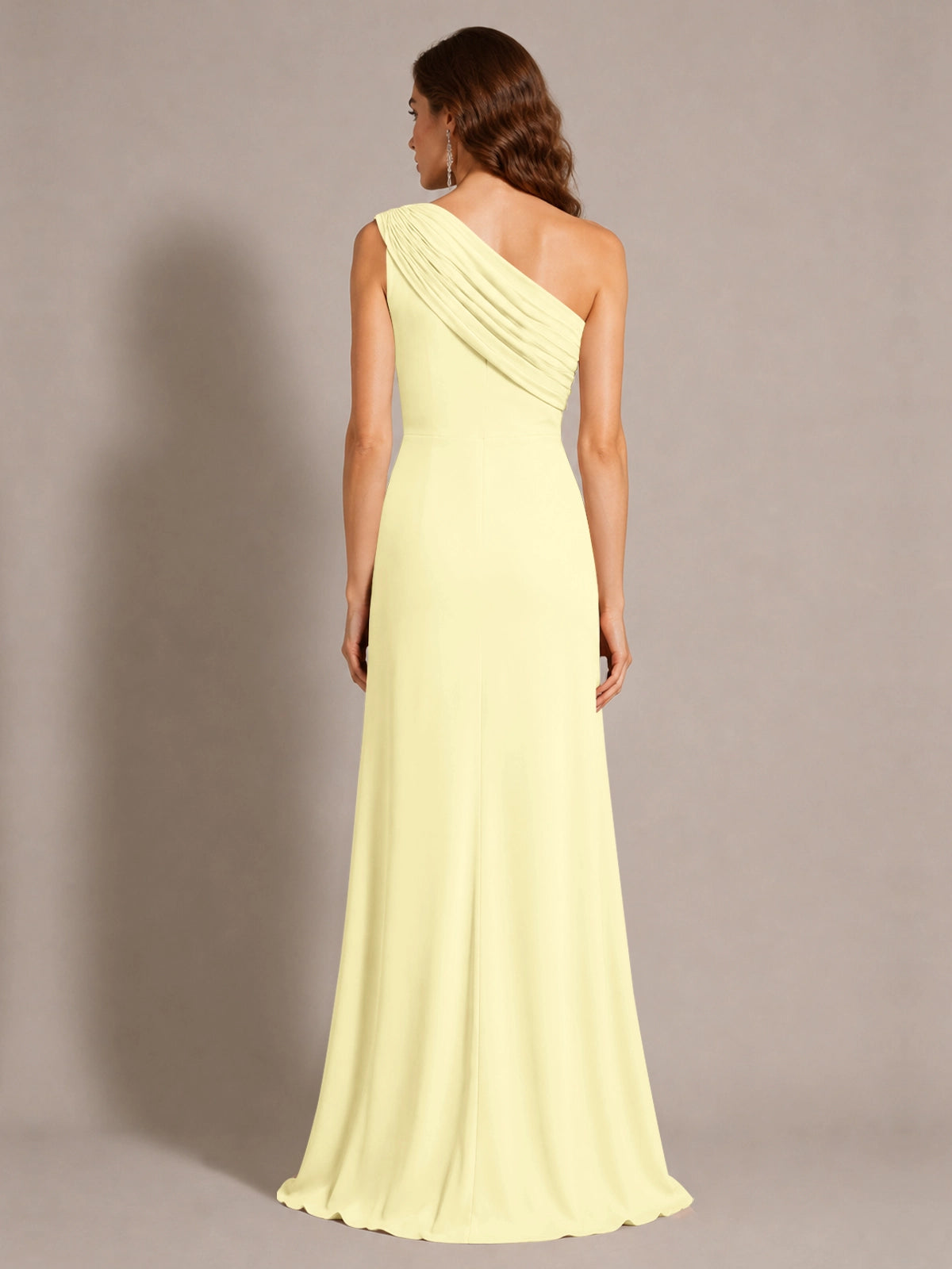 One-Shoulder Prom Dress with Slit