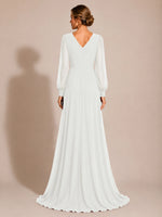 Chiffon Mother of the Bride Dress with Long Sleeves 