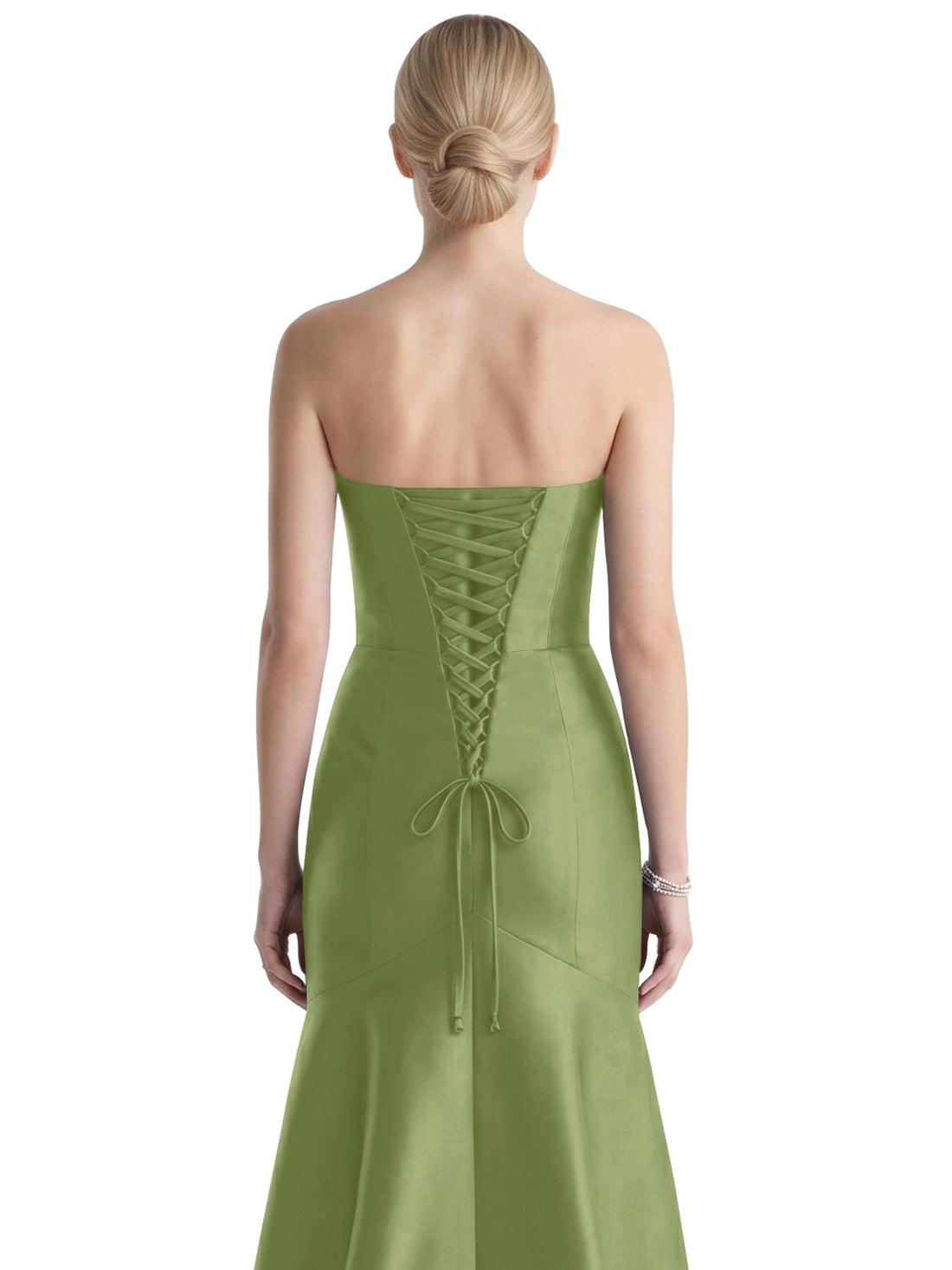 Strapless Ruched Bodice Prom Dress 