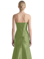 Strapless Ruched Bodice Prom Dress 
