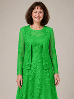 A-line Mother of the Bride Dress with Lace 