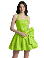 Halter Oversized Bow Mini Dress 