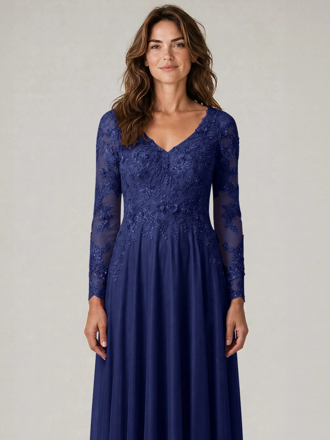 A-line Mother of the Bride Dress with Appliques