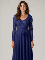 A-line Mother of the Bride Dress with Appliques