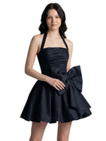 Halter Oversized Bow Mini Dress 