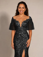 Mermaid Mother of the Bride Dress with V-neck 
