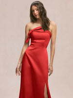 Satin Bow Accent Bridesmaid Dress 