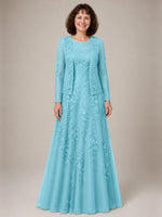 A-line Mother of the Bride Dress with Lace 