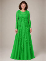 A-line Mother of the Bride Dress with Lace 