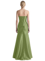 Strapless Ruched Bodice Prom Dress 