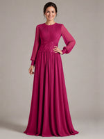 Chiffon Mother of the Bride Dress with Jewel Neckline 