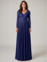A-line Mother of the Bride Dress with Appliques