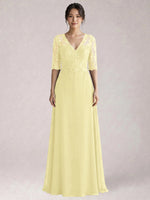 Lace Mother of the Bride Dress with Half Sleeves