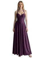 Halter Beaded Prom Dress 