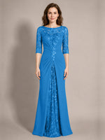 Lace Mother of the Bride Dress with Applique 