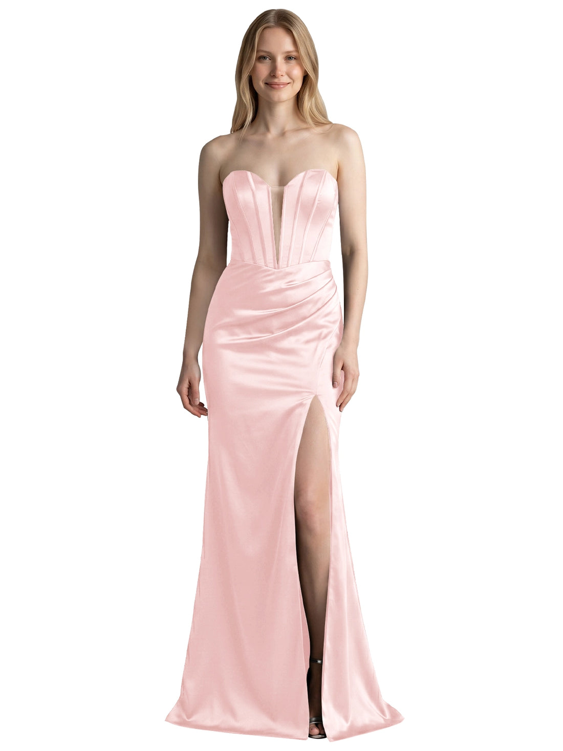 High Slit Sweetheart Prom Dress 