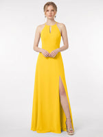 Chiffon Bridesmaid Dress with Halter 