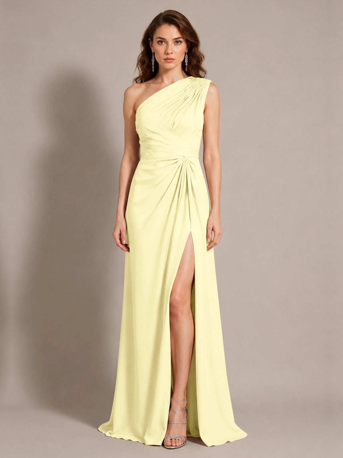 One-Shoulder Prom Dress with Slit