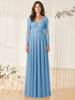 A-line Mother of the Bride Dress with Appliques