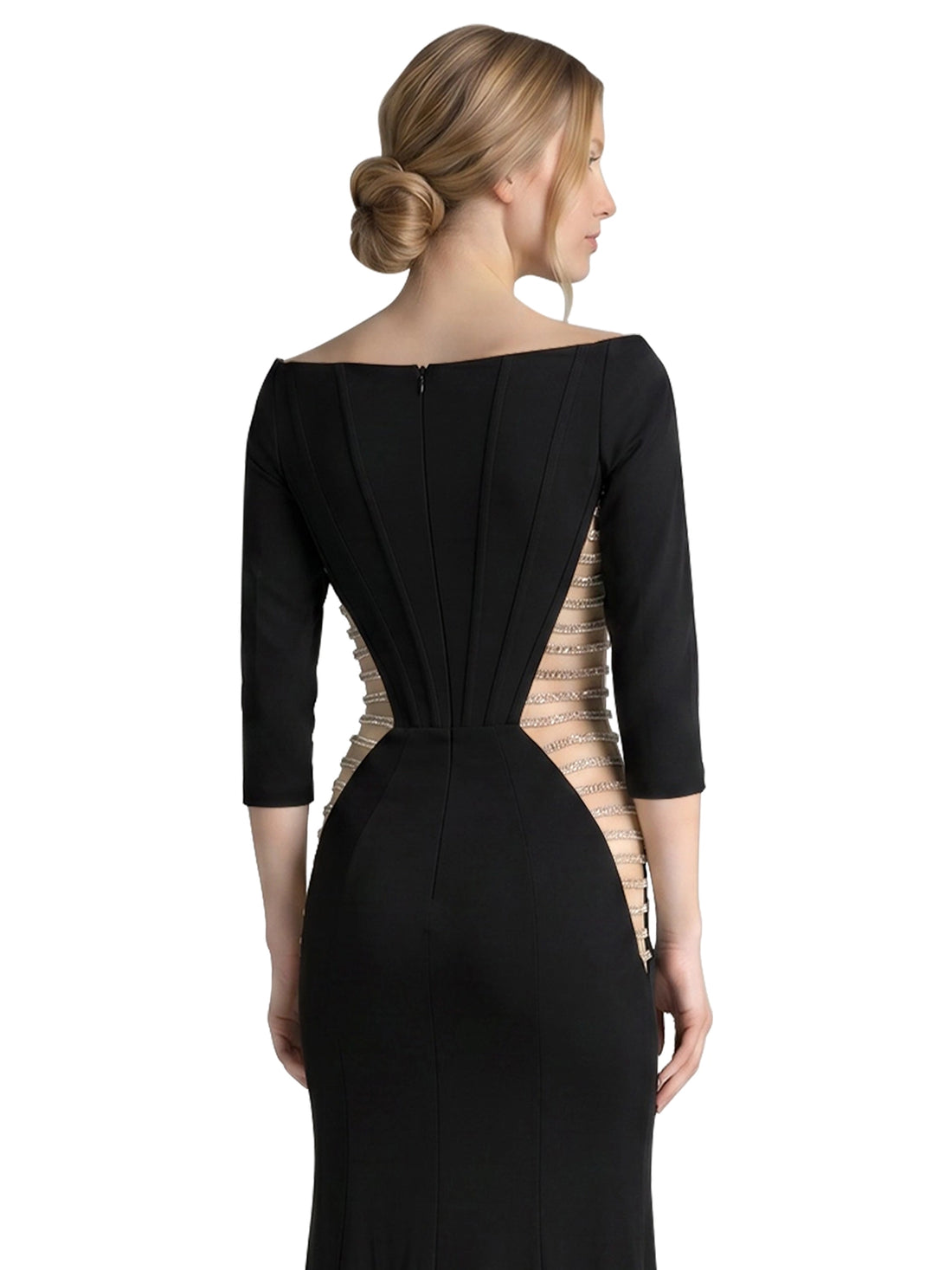 Side Cutout Slit Prom Dress 