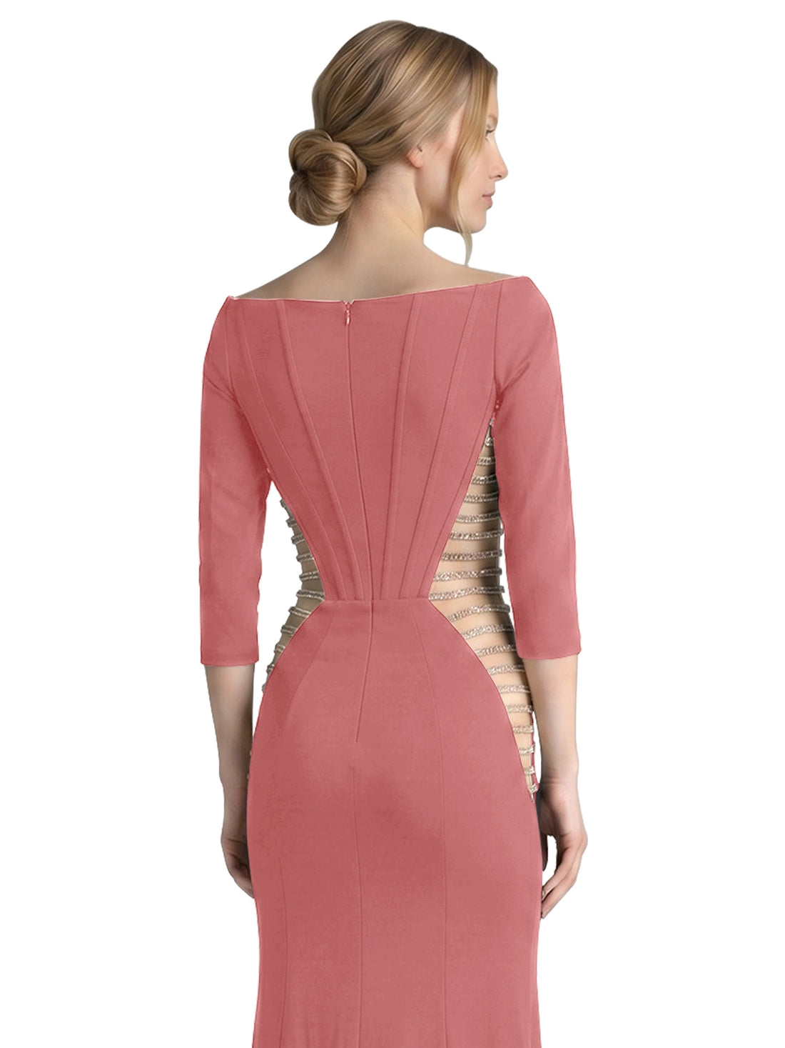 Side Cutout Slit Prom Dress 