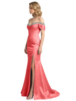 Corset Beaded Trumpet Prom Dress 