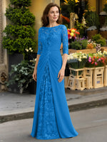 Lace Mother of the Bride Dress with Applique 