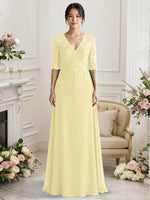 Lace Mother of the Bride Dress with Half Sleeves