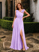 Chiffon Prom Dress with Appliques