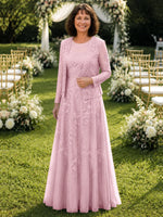 A-line Mother of the Bride Dress with Lace 