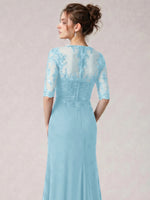 Lace Mother of the Bride Dress with Half Sleeves